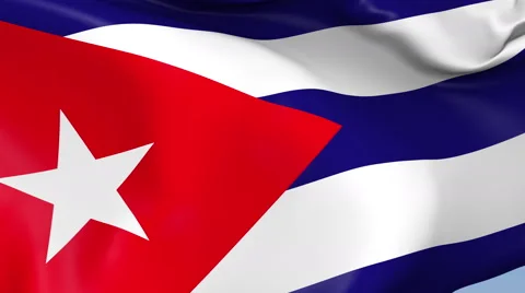 Cuba Waving Flag Background Loop Stock Footage 64143585