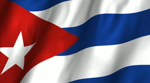 Cuba Waving Flag Stock Footage 12250420