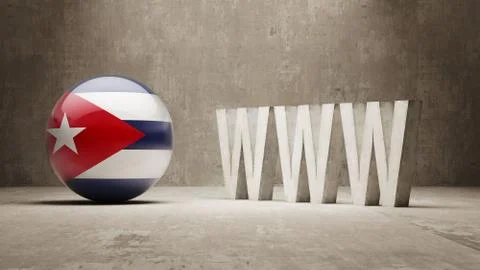 Cuba. WWW Concept. Stock Illustration