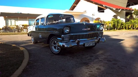 Cuban Autos Stock Footage