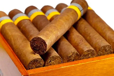 The Cuban cigars, hand made.. Stock Photos