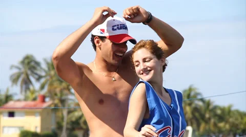 Cuban couple dancing Stock Footage 38761551