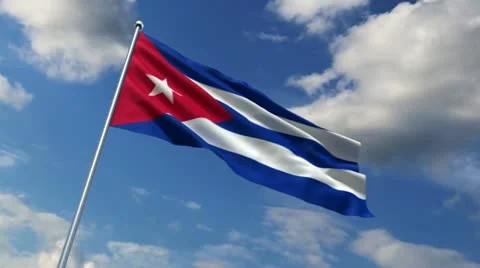 Cuban flag Stock-Footage 11498604
