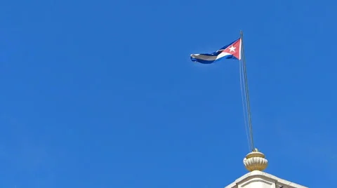 Cuban flag Stock Footage 46639838