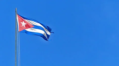 Cuban flag Stock Footage 46655882
