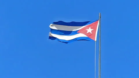 Cuban flag Stock Footage 46656176