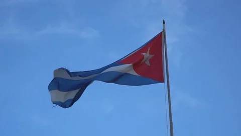 Cuban flag Stockbeeldmateriaal 98175108