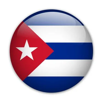 Cuban flag in form circle Stock Illustration