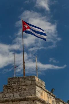 Cuban flag Stock Photos