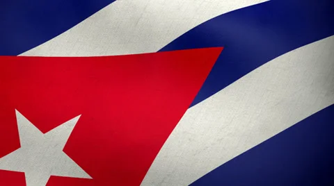 Cuban flag waving background loop 動画素材 34419949