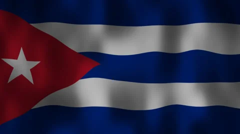 Cuban flag waving HD Video stock 36590583