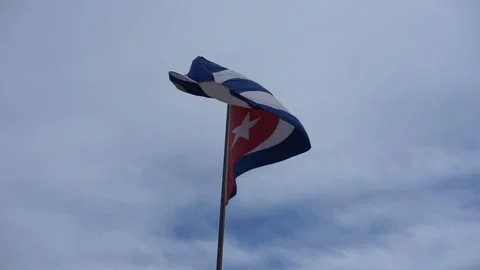 Cuban flag waving in wind Vídeo Stock 278840295
