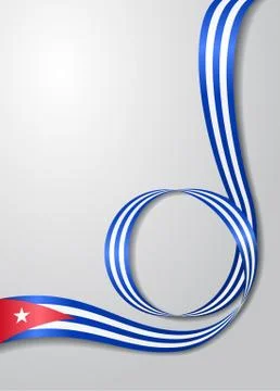 Cuban flag wavy background. Vector illustration. Illustrazione stock