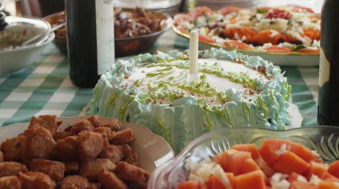 Cuban food served on table Stock Footage 45524581