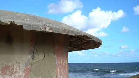 Cuban fortifications on shore Stock Footage 111581608