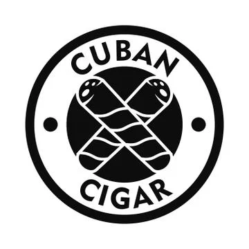 Cuban fresh cigar logo, simple style Stock-Illustration