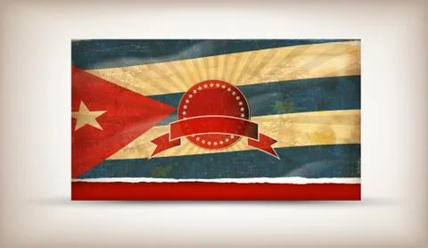 Cuban grunge flag Illustrazione stock