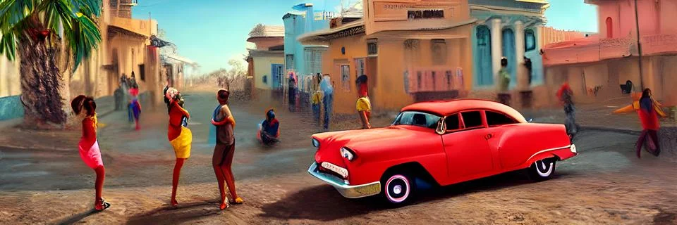 Cuban Mural Stock Illustration