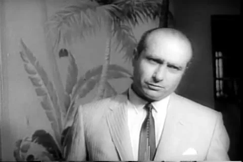 Cuban race car driver Manuel Fangio kidnapped 1958 Grand Prix 스톡 동영상 277361681