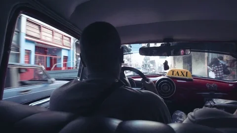 Cuban taxi. Stock Footage 72486764