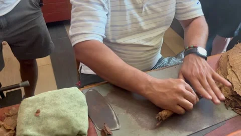Cuban torcedor making a cigar Stock-Footage 271608744
