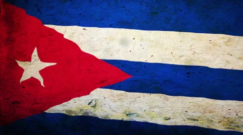 Cuban waving flag Stock Footage 33707672