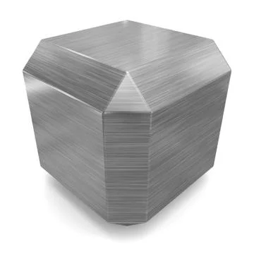 Cube 3d golden Stock Illustration