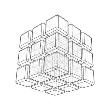 Cube 3d Stock Illustration