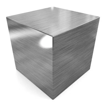 Cube 3d metal Stock-Illustration