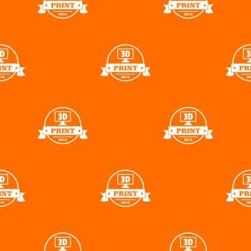 Cube 3d printing pattern vector orange Stock Illustration