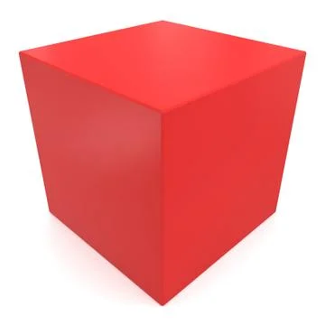 Cube 3d red Stock Illustration