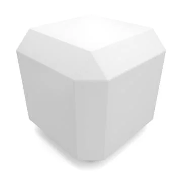 Cube 3d white Stock Illustration