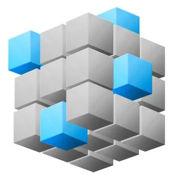 Cube abstract illustration Illustration