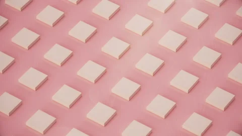 Cube background loop 4k - pink delicious geometric pattern, abstract, Stock Footage 251631334