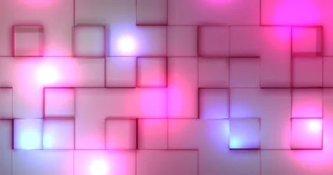 Cube background with pink and purple lights Stock Illustration