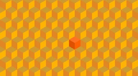 Cube background in yellow and orange color stock vector Stock Illustration