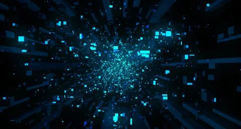 Cube Big Data Technology, Information Communication Stock Illustration