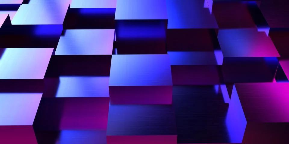 Cube block box square triangular polygon glass diamond crystal purple viole.. Stock Photos