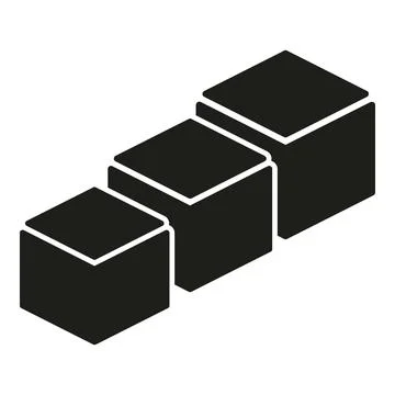Cube blockchain icon simple vector. Chain block Stock Illustration