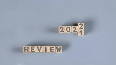 Cube Blocks with 2022 Review Video stock 171716091
