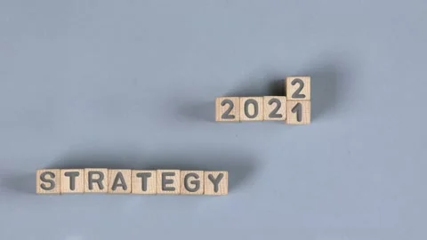 Cube Blocks with 2022 Strategy Stock Footage 172447302
