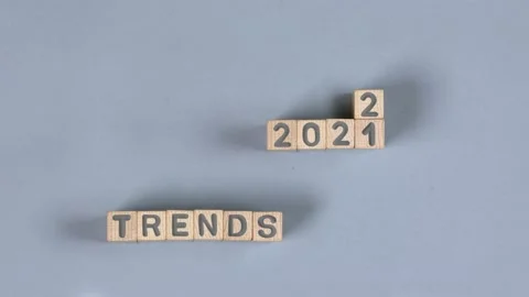 Cube Blocks with 2022 Trends Stock-Footage 168737420