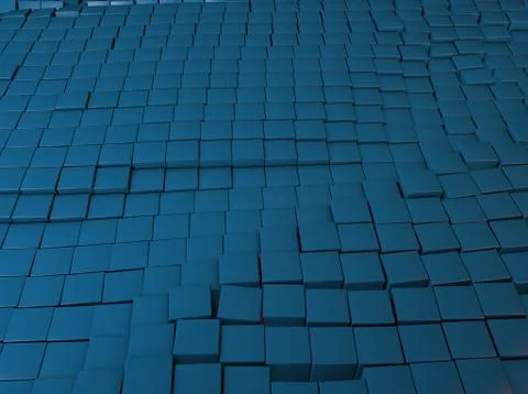 Cube Blue Ocean Stock Illustration