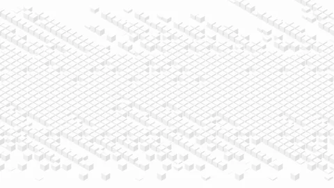 Cube box 3D virtual isometric wave pattern, Blockchain technology concept Stock Footage 110833298