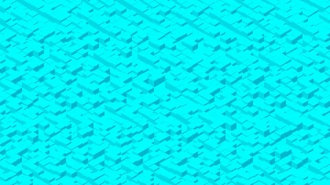 Cube box 3D virtual isometric wave pattern, Blockchain technology concept Video stock 111316895