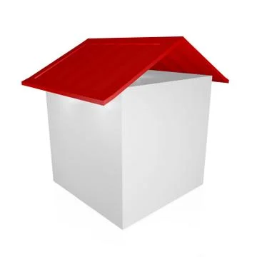 Cube box house Stock Illustration