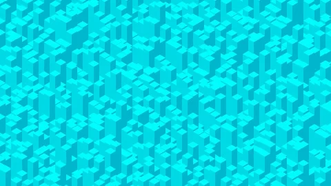 Cube box square bar 3D virtual isometric shuffle wave pattern, Blockchain Stock Footage 109517957