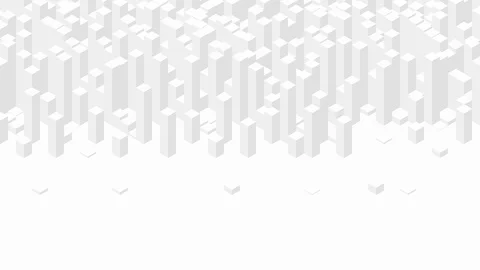 Cube box square bar 3D virtual isometric shuffle wave pattern, Blockchain Stock Footage 110828708