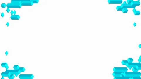 Cube box square bar 3D virtual isometric shuffle wave pattern, Blockchain tec Stock Footage 111312612