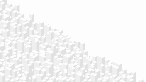 Cube box square bar 3D virtual isometric shuffle wave pattern, Blockchain Stock Footage 111353054